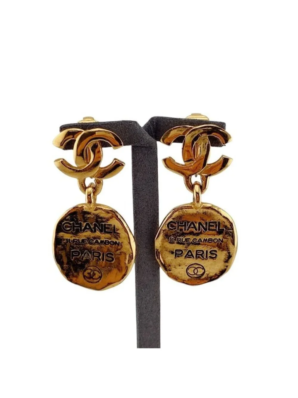 Chanel 31 Rue Cambon Earrings Gold